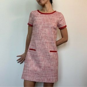 Paul & Joe Red Tweed Shift Dress